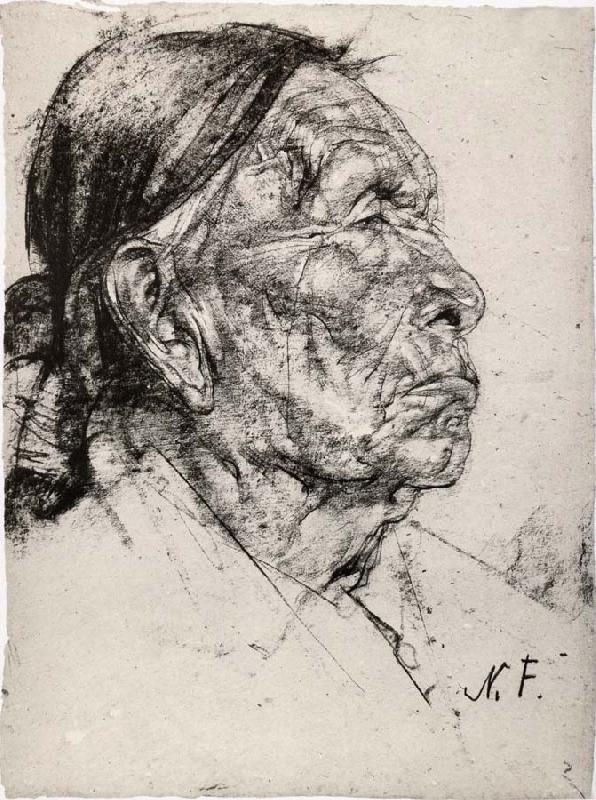 Nikolay Fechin Indian head portrait oil painting image